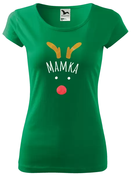 Dámské vánoční tričko Vánoční sob - mamka