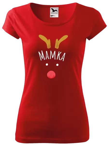 Dámské vánoční tričko Vánoční sob - mamka