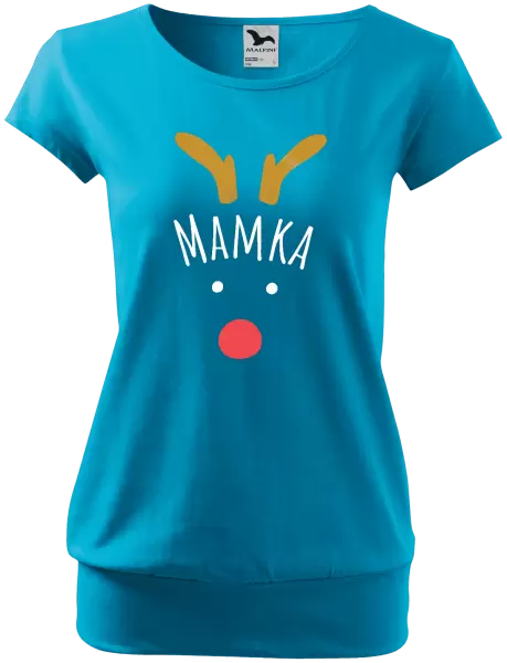 Dámské vánoční tričko Vánoční sob - mamka