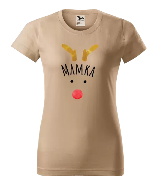Dámské vánoční tričko Vánoční sob - mamka