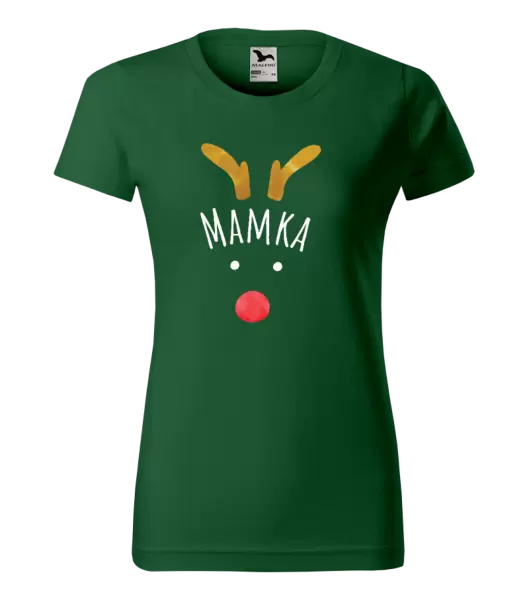 Dámské vánoční tričko Vánoční sob - mamka