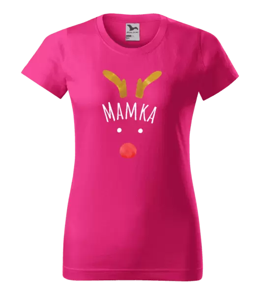 Dámské vánoční tričko Vánoční sob - mamka