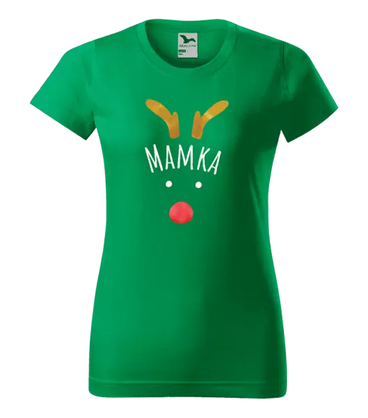 Dámské vánoční tričko Vánoční sob - mamka