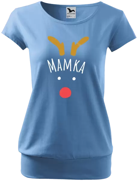 Dámské vánoční tričko Vánoční sob - mamka