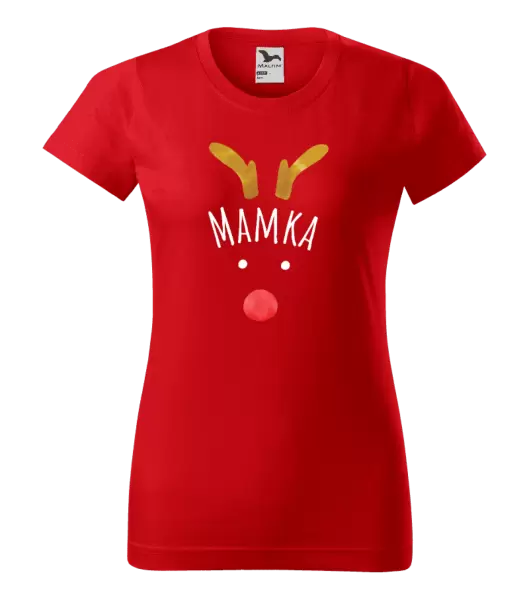 Dámské vánoční tričko Vánoční sob - mamka