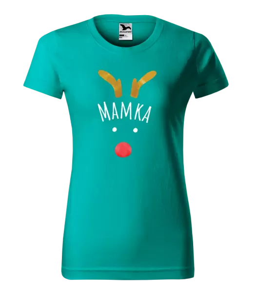 Dámské vánoční tričko Vánoční sob - mamka