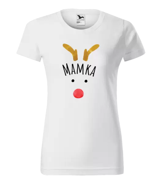 Dámské vánoční tričko Vánoční sob - mamka