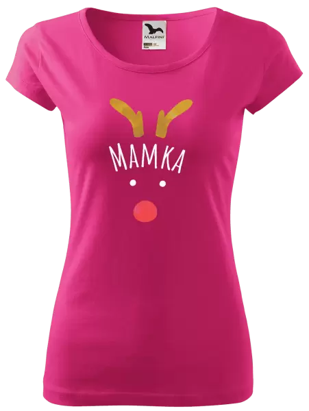 Dámské vánoční tričko Vánoční sob - mamka