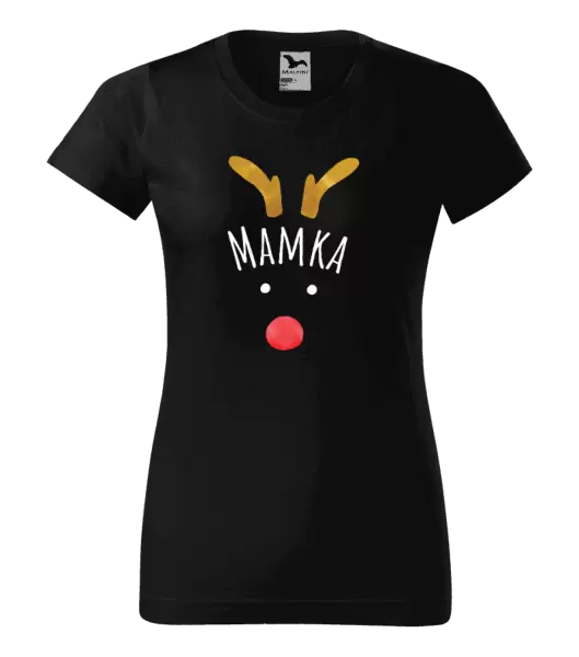 Dámské vánoční tričko Vánoční sob - mamka
