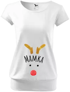 Vánoční těhotenské tričko Vánoční sob - mamka