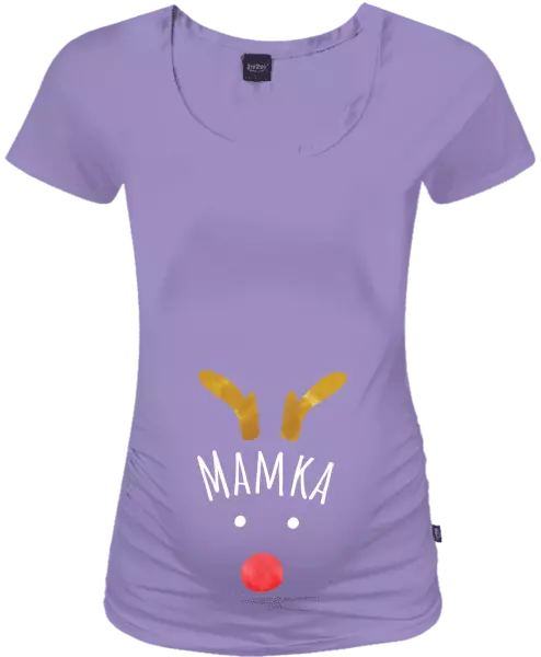 Vánoční těhotenské tričko Vánoční sob - mamka