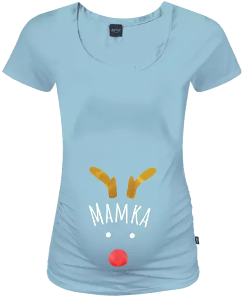 Vánoční těhotenské tričko Vánoční sob - mamka