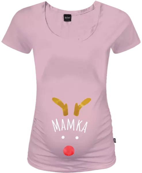 Vánoční těhotenské tričko Vánoční sob - mamka