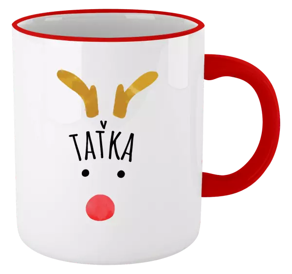 Vánoční hrnek Vánoční sob -  taťka