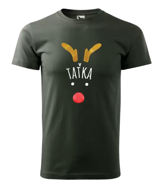 Pánské vánoční tričko Vánoční sob - taťka