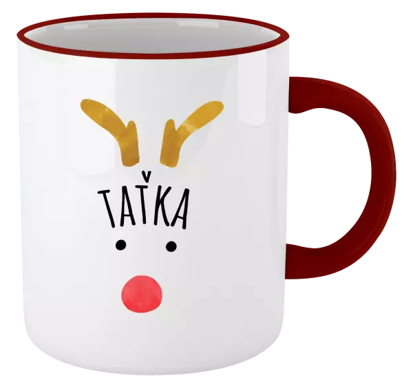 Vánoční hrnek Vánoční sob -  taťka