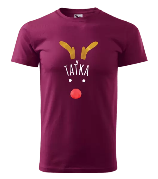 Pánské vánoční tričko Vánoční sob - taťka