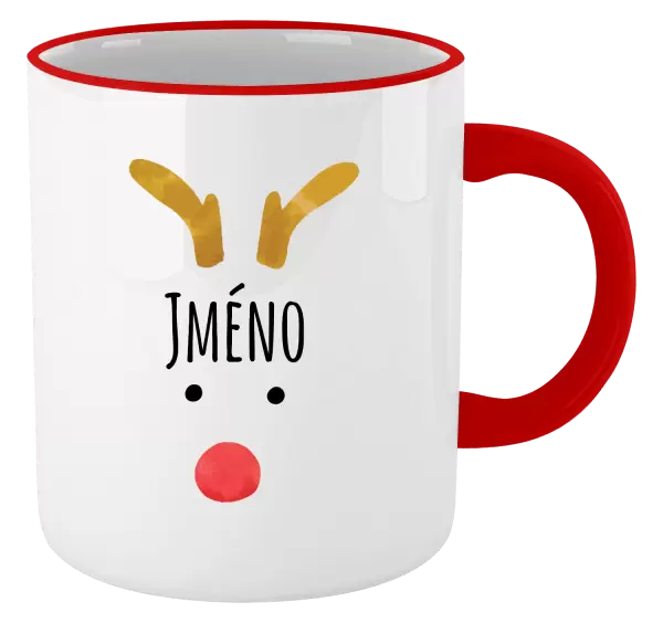 Vánoční hrnek Vánoční sob - jméno