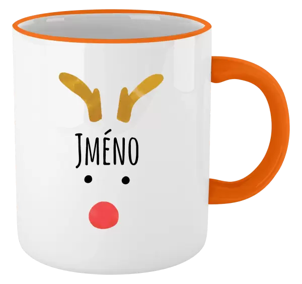 Vánoční hrnek Vánoční sob - jméno