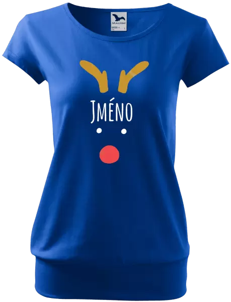 Dámské vánoční tričko Vánoční sob - jméno