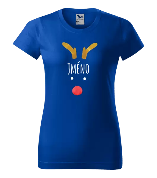 Dámské vánoční tričko Vánoční sob - jméno