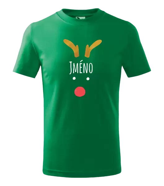 Dětské vánoční tričko Vánoční sob - jméno