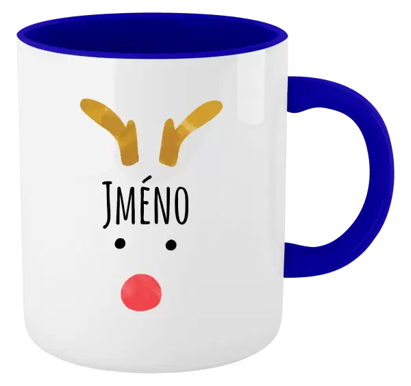 Vánoční hrnek Vánoční sob - jméno