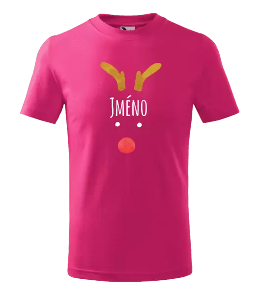 Dětské vánoční tričko Vánoční sob - jméno