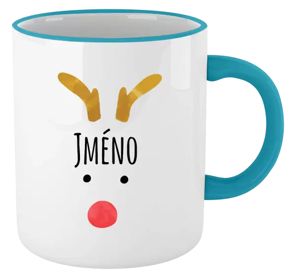 Vánoční hrnek Vánoční sob - jméno