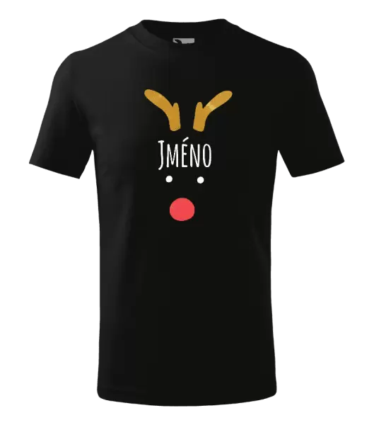 Dětské vánoční tričko Vánoční sob - jméno