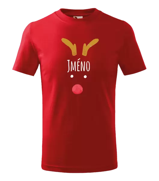 Dětské vánoční tričko Vánoční sob - jméno