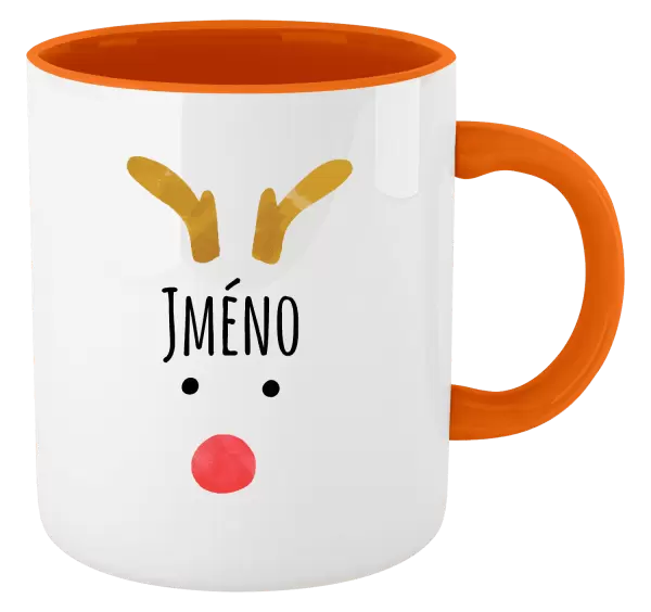 Vánoční hrnek Vánoční sob - jméno