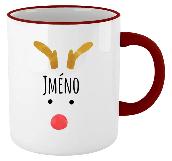 Vánoční hrnek Vánoční sob - jméno