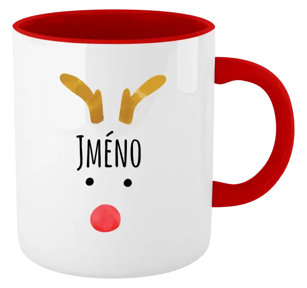 Vánoční hrnek Vánoční sob - jméno