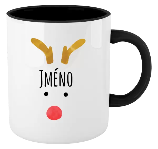 Vánoční hrnek Vánoční sob - jméno