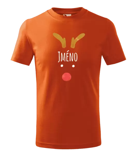 Dětské vánoční tričko Vánoční sob - jméno