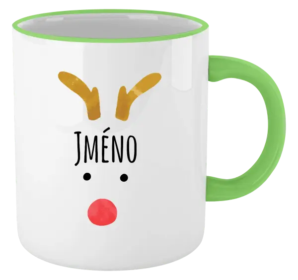Vánoční hrnek Vánoční sob - jméno