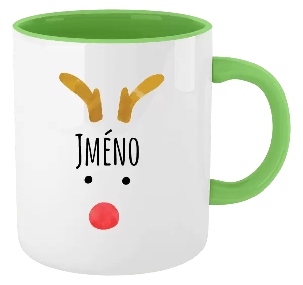 Vánoční hrnek Vánoční sob - jméno