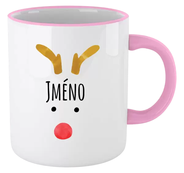 Vánoční hrnek Vánoční sob - jméno