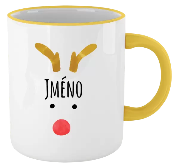 Vánoční hrnek Vánoční sob - jméno