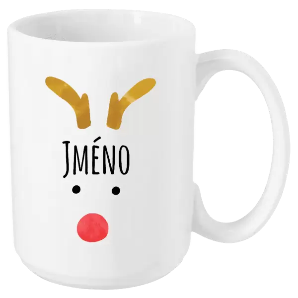 Vánoční hrnek Vánoční sob - jméno