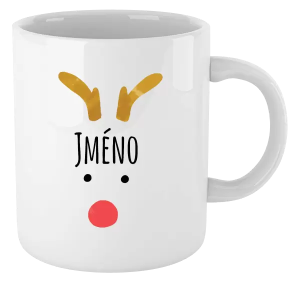 Vánoční hrnek Vánoční sob - jméno