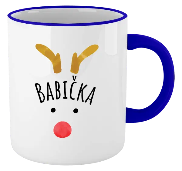 Vánoční hrnek Vánoční sob - babička