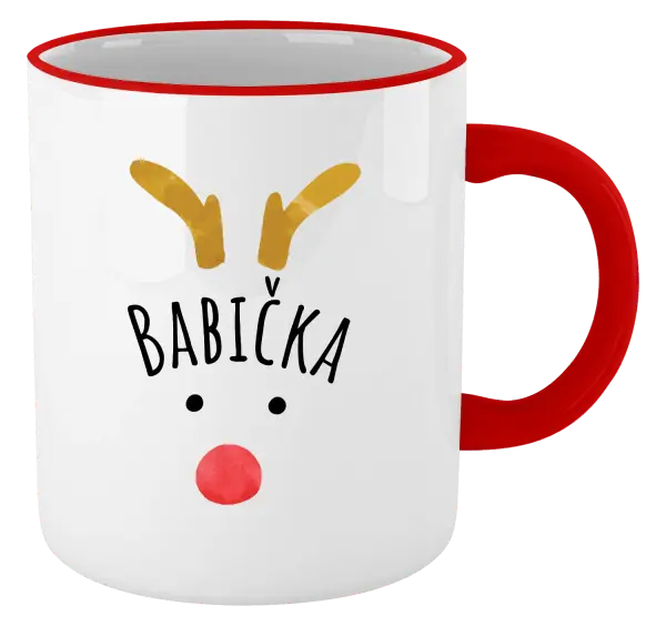 Vánoční hrnek Vánoční sob - babička