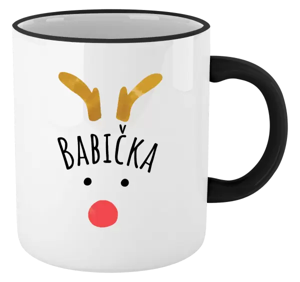 Vánoční hrnek Vánoční sob - babička