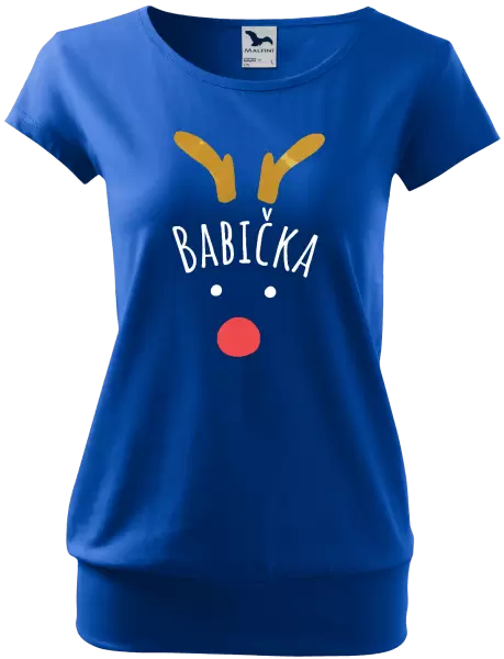 Dámské vánoční tričko Vánoční sob - babička