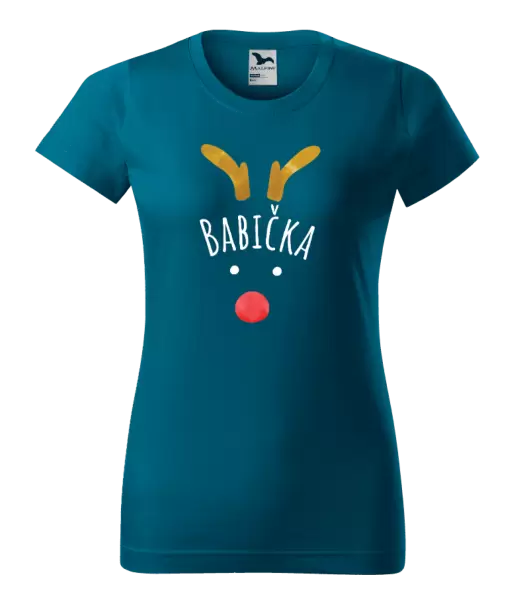 Dámské vánoční tričko Vánoční sob - babička