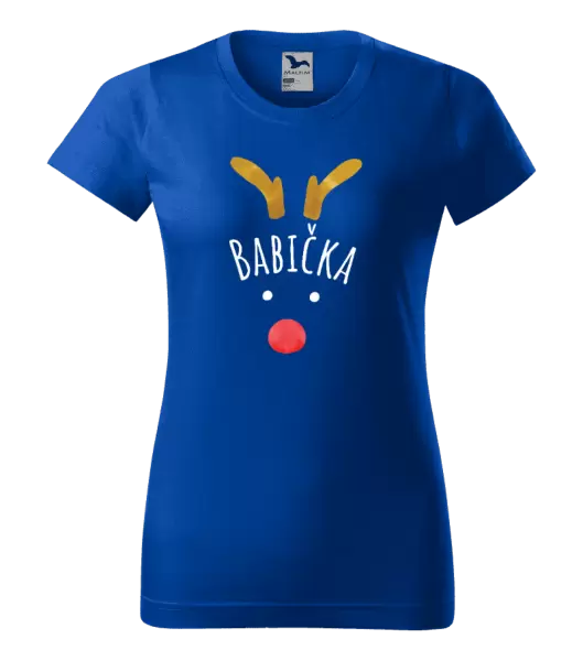 Dámské vánoční tričko Vánoční sob - babička