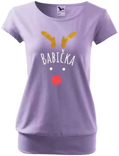 Dámské vánoční tričko Vánoční sob - babička