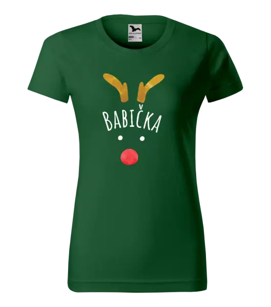 Dámské vánoční tričko Vánoční sob - babička